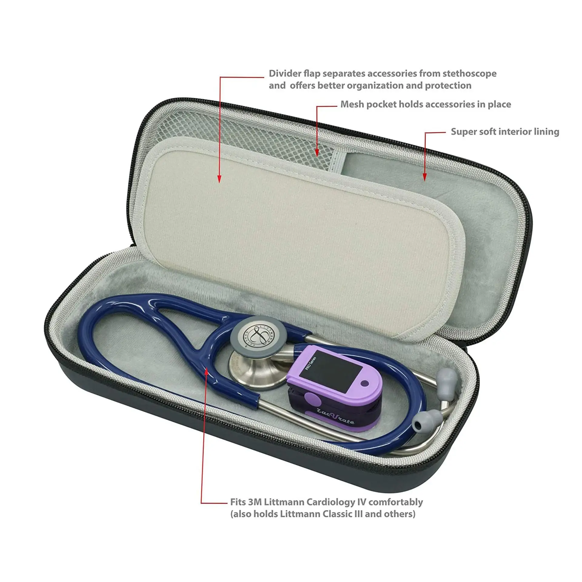 Custom Classic Iii Travel Carrying Case Bag For Cardiology Stethoscopes 3M Littmann Eva Hard Stethoscope Case Nurse Accessories