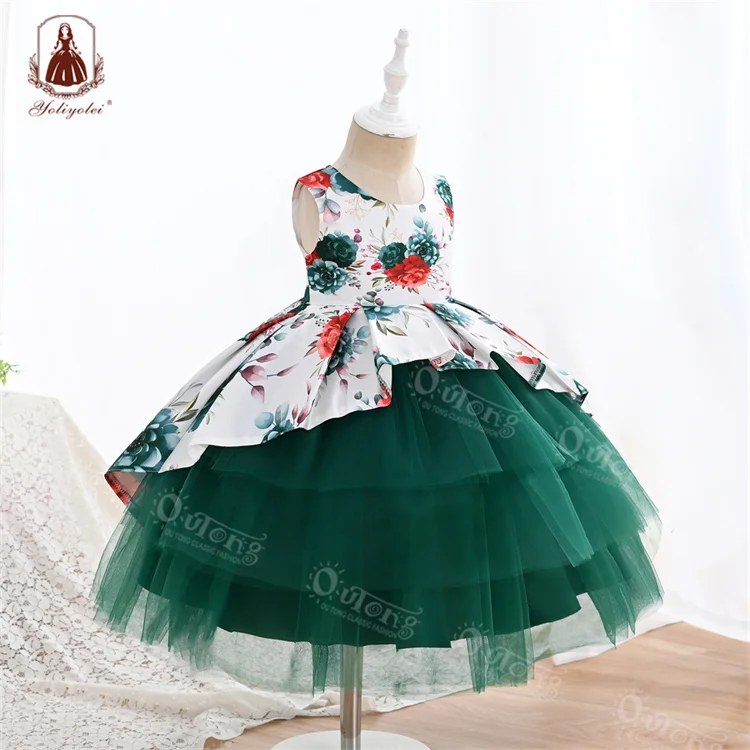 Yoliyolei Morden Style Decoration Halloween Party Tutu Dress Kids Girls With Lining Beautiful Dresses