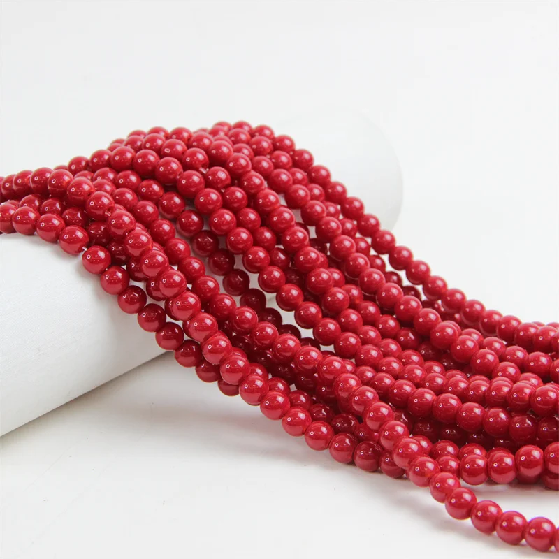 Wholesale High Quality Loose Dyed Blue Sea Bamboo Coral Beads Natural Jade Rondelle for Jewelry Making