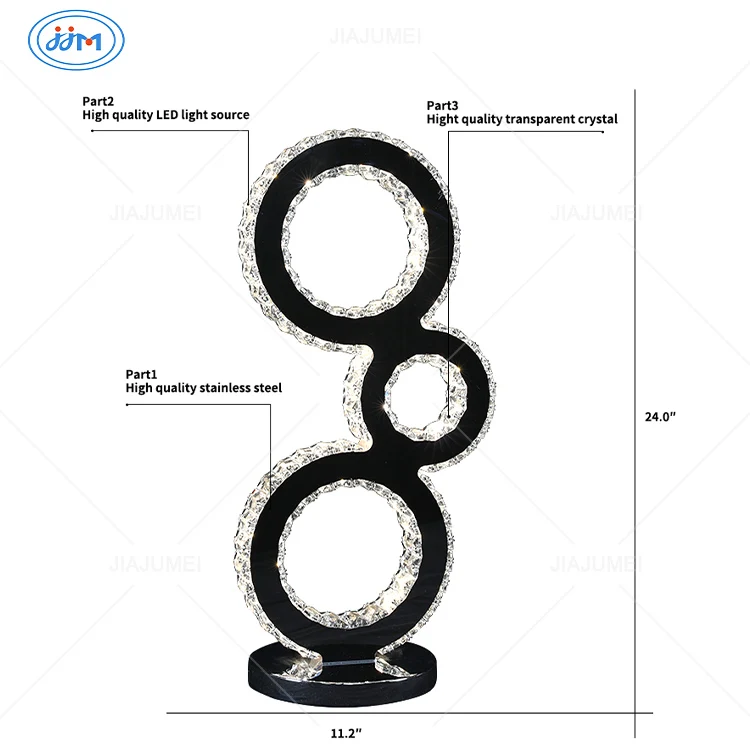 Italian Modern Luxury Crystal Table Lamp Bedroom Led Desk Lamp