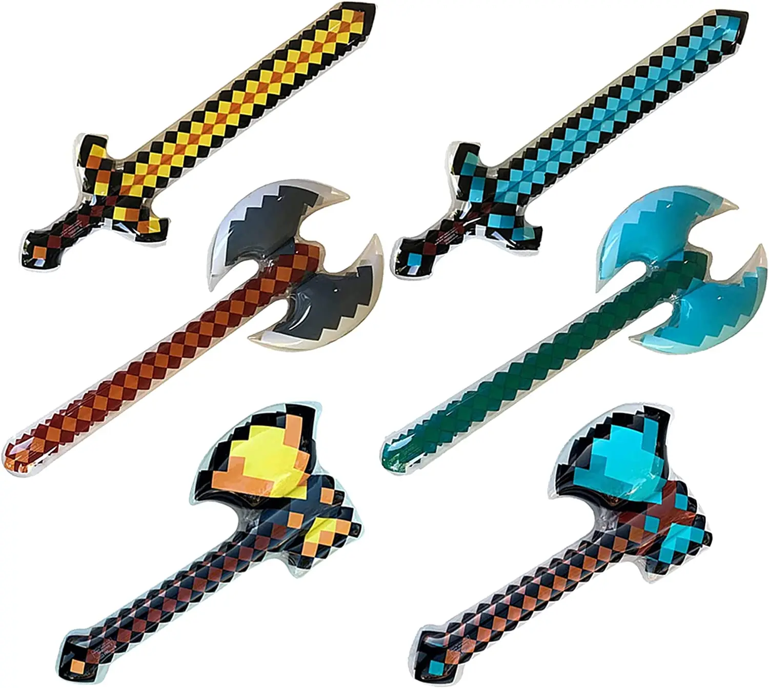 Party PVC inflatable Pretend Play Pirate Mine Pixel Craft Swords Axe for Kids