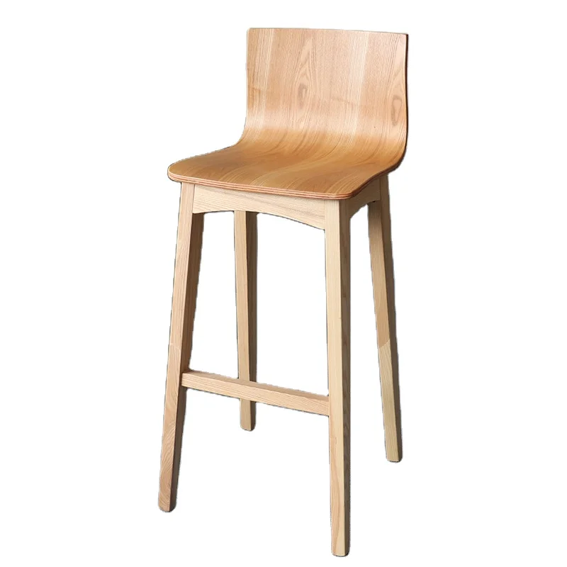 Барный стул в скандинавском стиле, дизайнерский высокий стул для западного ресторана, барный стул