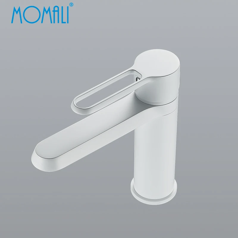 Momali multiple color choice economic series stylish handle design brass gun metal white black taps and basin faucet mixer