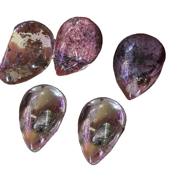 Phantom Crystal Quartz Cabochons different size and shape to cut Phantom Quartz Gemstone Natural Cabochon