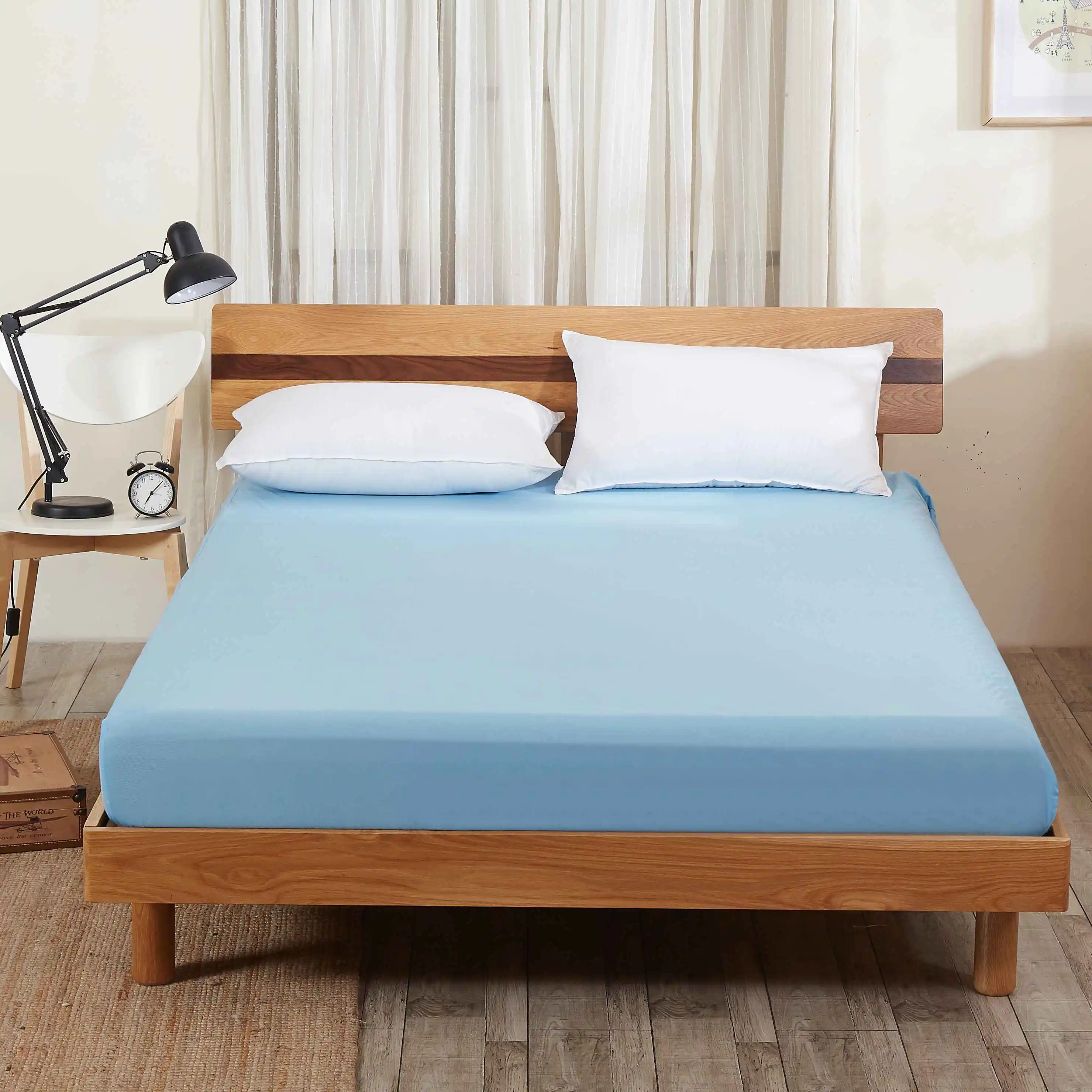 Vinyl Plastic Mattress protector Surface Skin-friendly mattress cover Comfortable Waterproof mattress protector