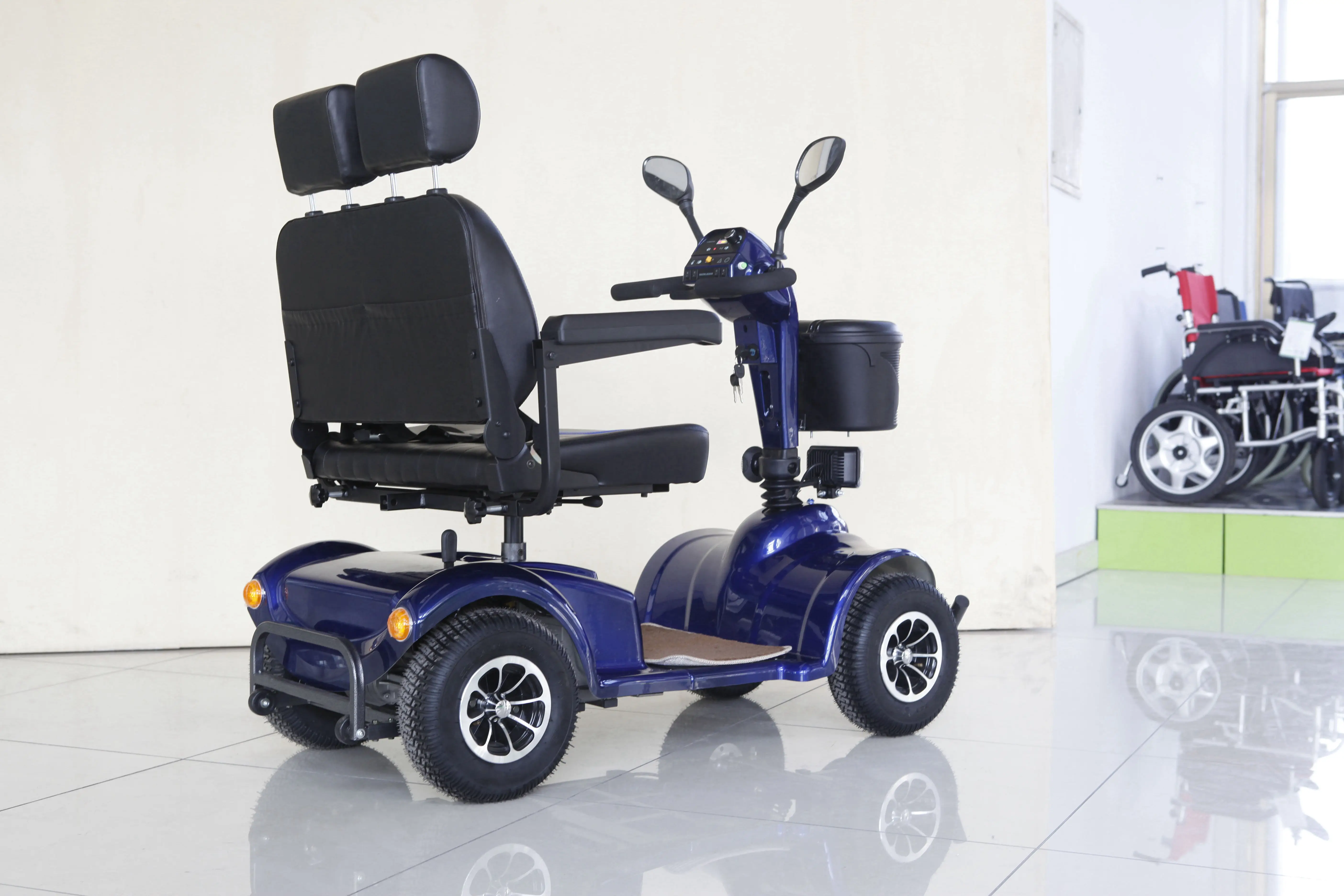 
mobility scooter 4 wheel 2 seat handicapped scooter wheelchair for disabled 