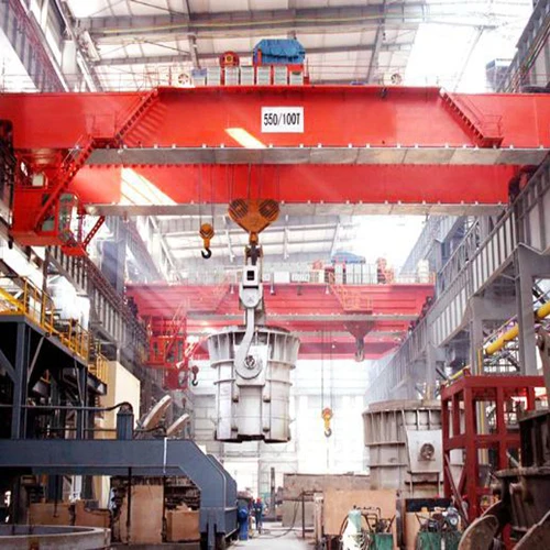 Professional Cabin Control 50t QDY Model Double Girder Overhead Crane