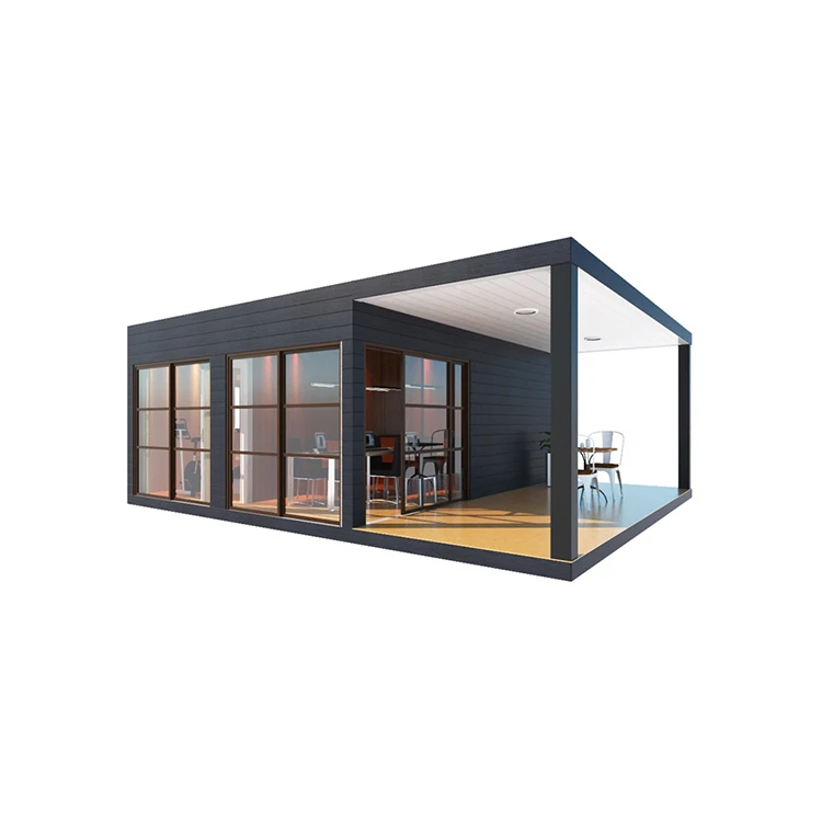 The container room uses steel plate as the main wall, which can be decorated with wood board and has a long service life