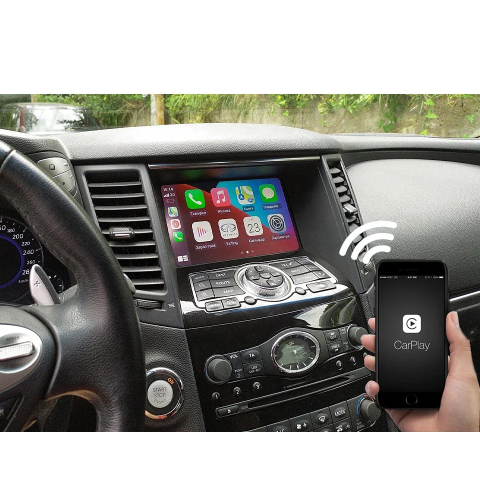 Azton Q70 CarPlay беспроводной модуль для Infiniti G35 M35 M25 G37 G25 FX35 EX35 EX25 QX50 старый 7 дюймовые OEM Модернизированный Android автоматическая машина