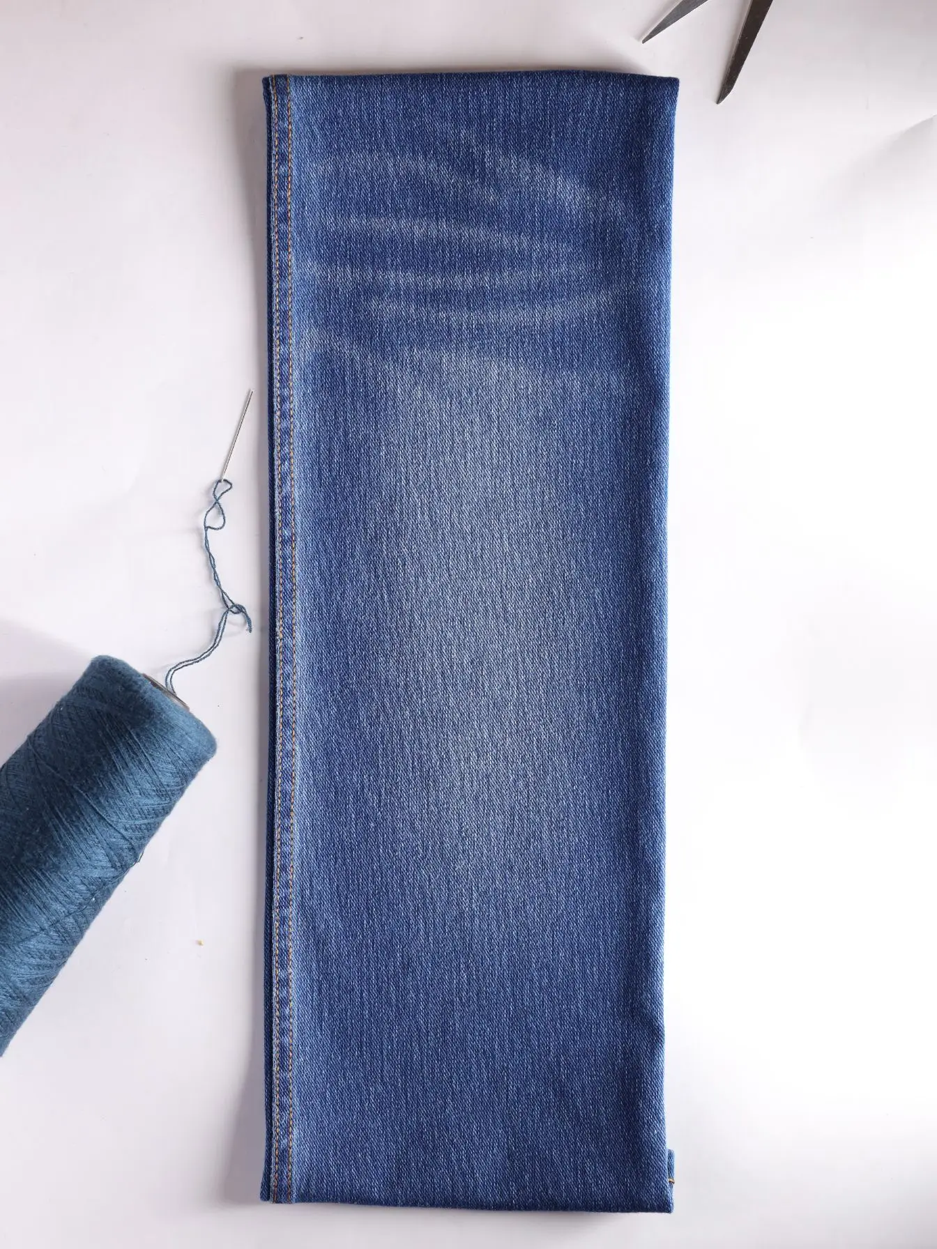 Best Seller Denim 57inch 60 Cotton 30 Poly 10 Spandex Knitted Fabric for Bottoms Tshirts Jackets Leggings Wholesale Manufacture