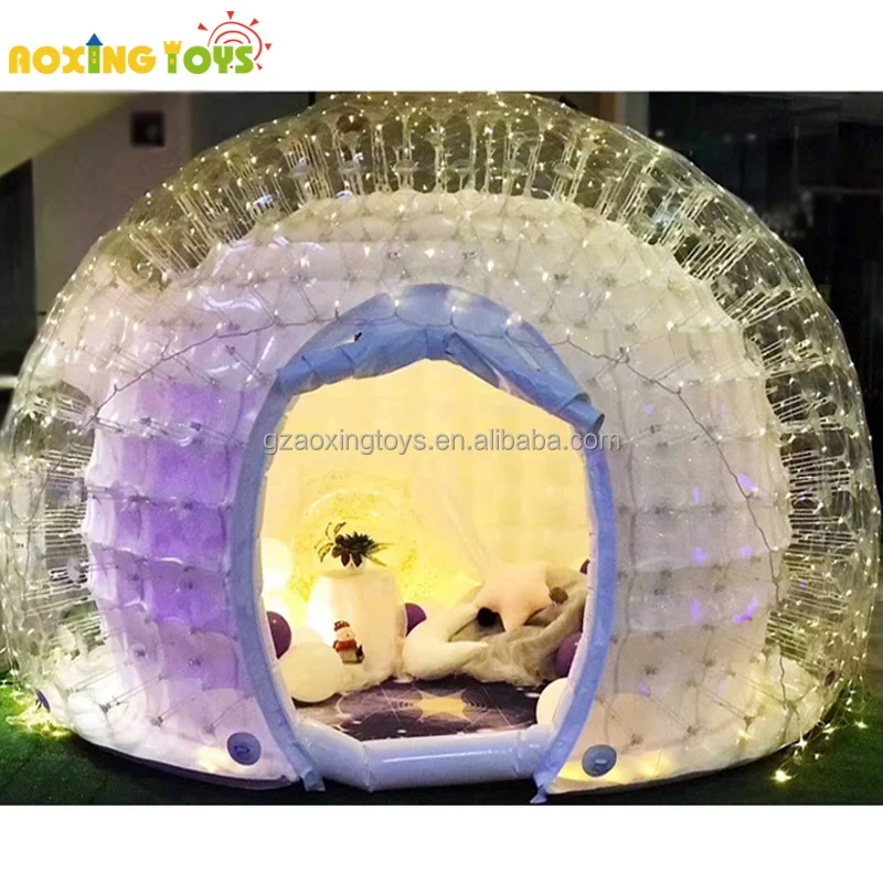 Large Clear PVC Airtight Inflatable Bubble Dome Tent Igloo Air Tent Outdoor Camping For Sale