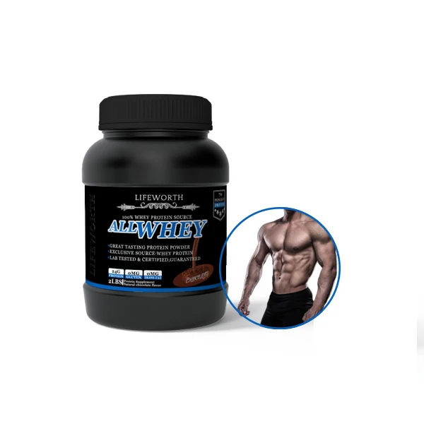 Lifeworth сывороточный протеиновый порошок с ароматом масла, Собственная торговая марка, золотой стандарт