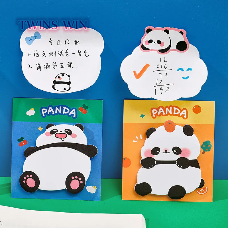 Cute Panda Sticky note High appearance level can stick note Students can tear cartoon note paper label n times stick 1801