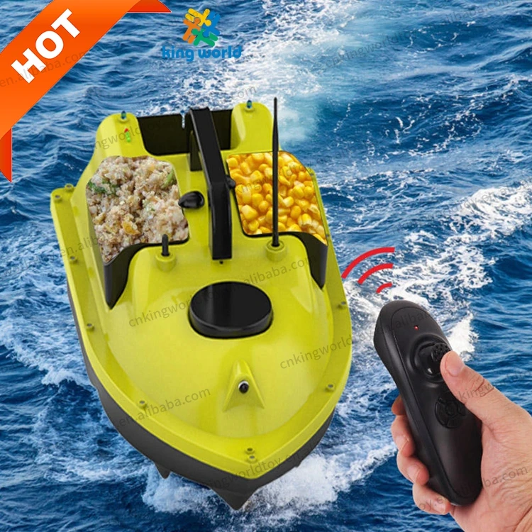 KW 500M Fishermen Fishing Points Carp Feeder RC Fishing Bait boat 2KG 3bin Nesting Lure boat with lock hook RC Boat Ship
