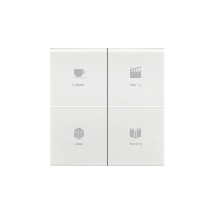 Tuya Smart Life APP Standard Zigbee 1/2/3/4 Gang Silver Black Hotel Smart Switch Mobile Phone Control Voice Control