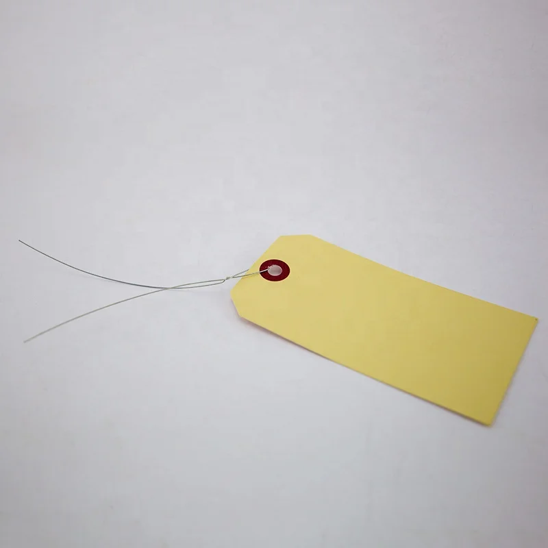 Wholesale shipping luggage tag Custom Logo Iron Wire Manila Paper Hang Tag for Clothing