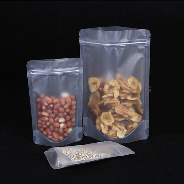 Low MOQ Custom Printing Food Grade Recloseable Frosted Stand Up Zipper Bags For Snack Coffee Tea Packing