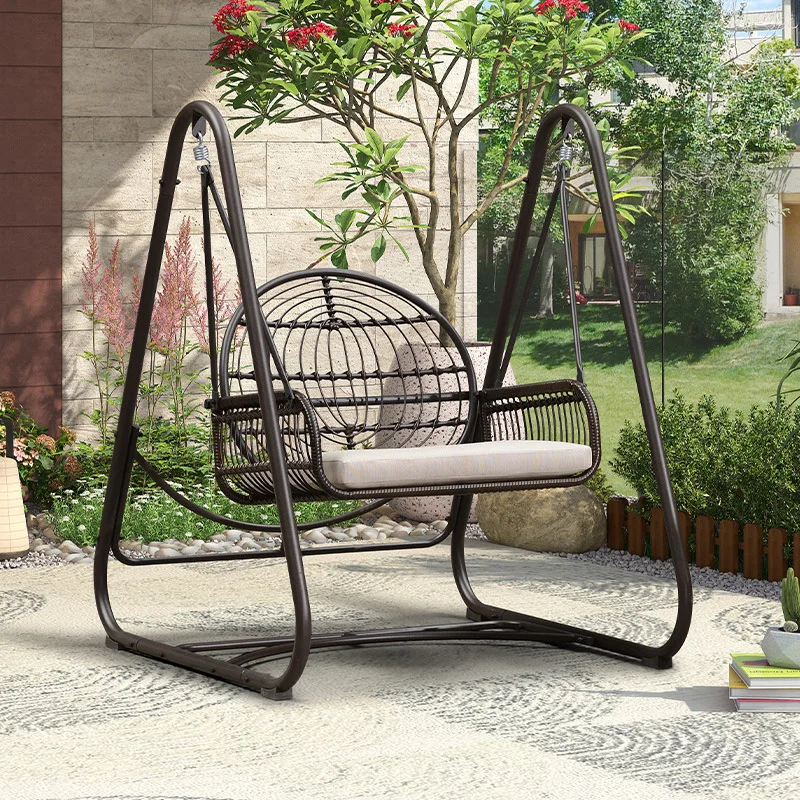Outdoor swing hanging chair Home balcony single indoor cradle chair living room double Internet celebrity hanging basket