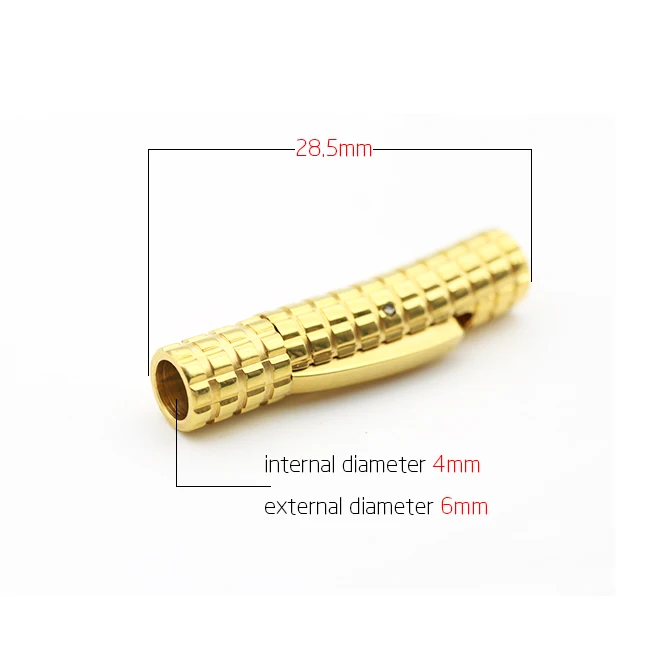 
Bracelet Leather Cord Connectors 4mm Magnetic Clasp 