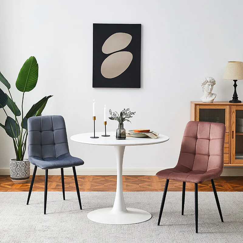 luxury quality furniture grey modern gold grey black brown hotel restaurant rest iron upholstered dining chairs for dining room
