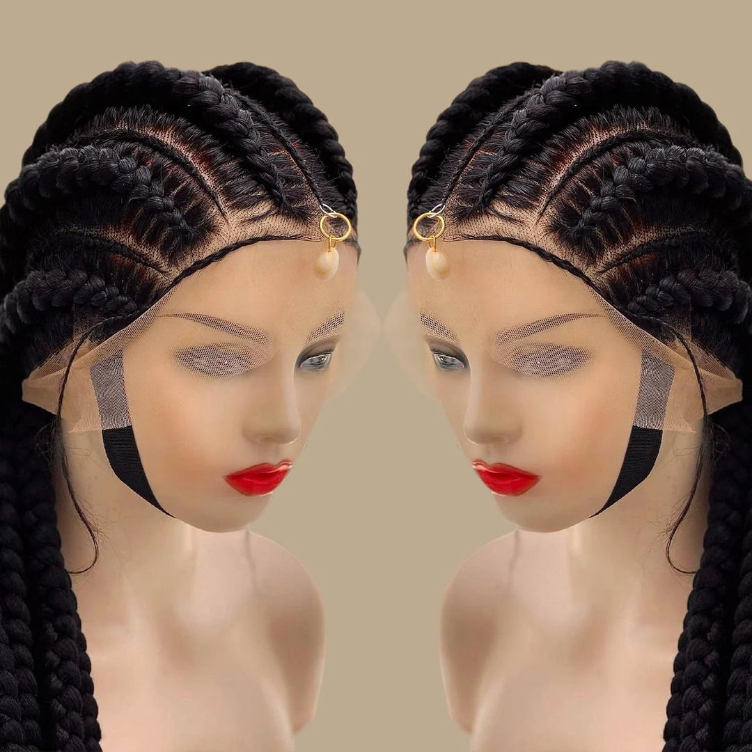 Cheap Quality Full Lace Human Hair Braided Wigs For Black Women 360 Transparent Hd Lace Frontal Wigs Human Hair Lace Front Wigs