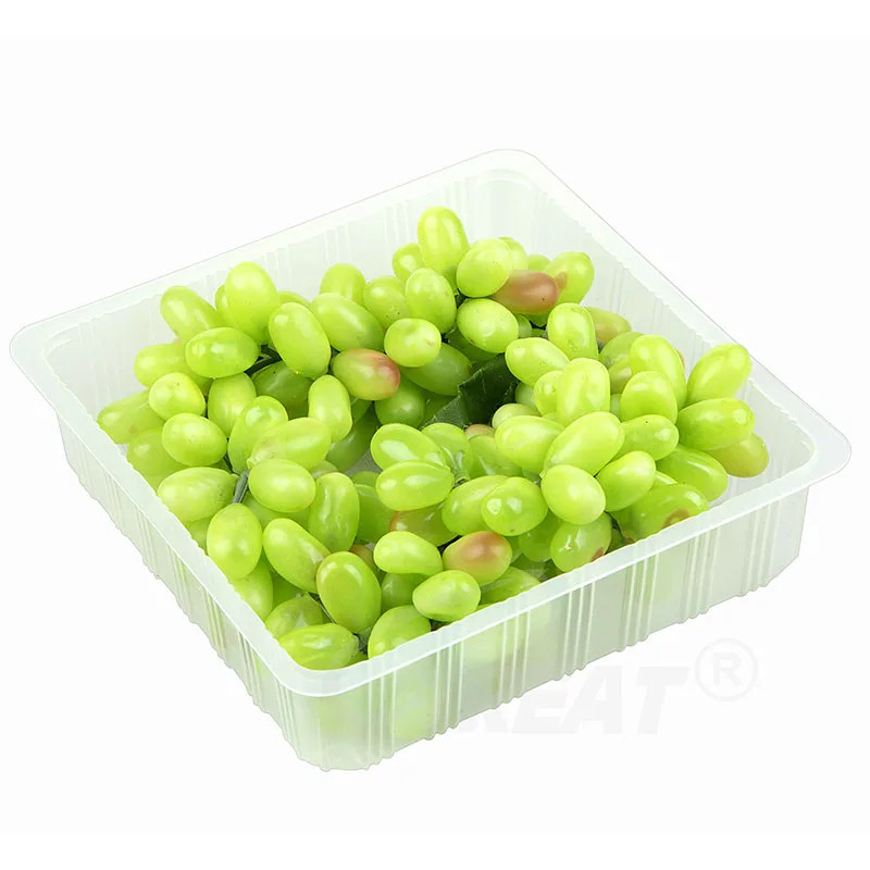 Disposable Transparent PET Fruit Packaging Blister Punnet Vegetable Fruit Container Vented Plastic Storage Box Customizable