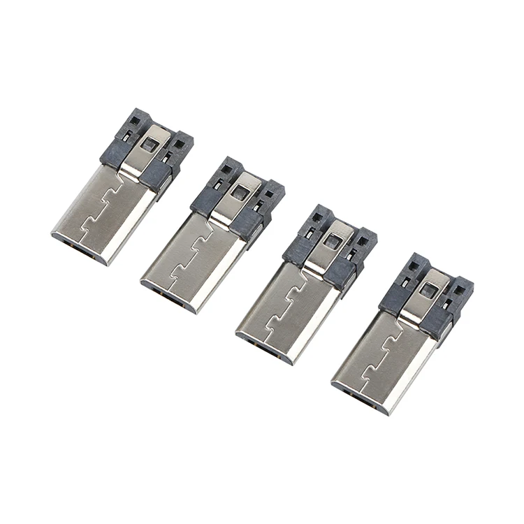 4 leg 4 pin micro usb reverse connector panel original pcb micro usb 5pin female smt connector