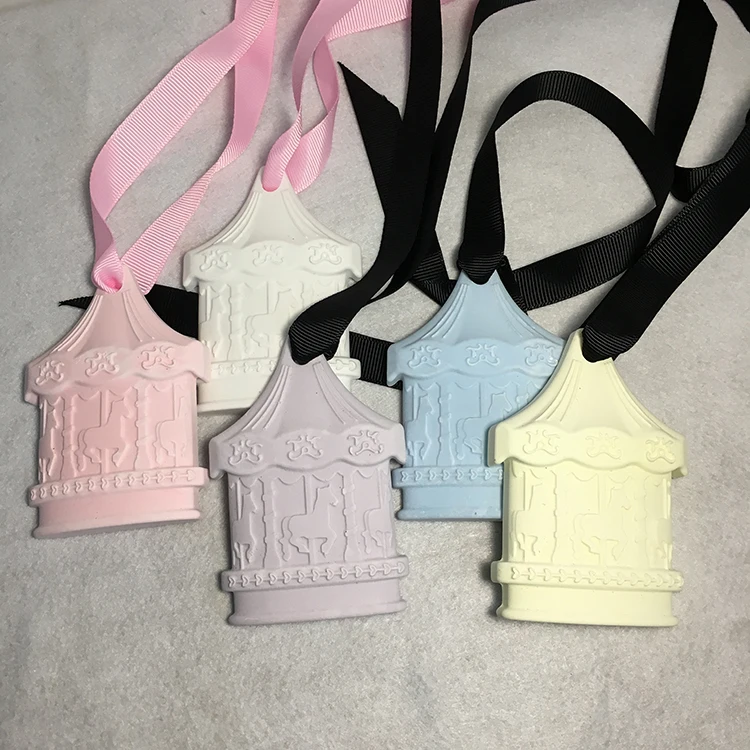 Wholesale Custom Home Fragrance Scented Gypsum Aromatherapy Stone Car Air Freshener Plaster Pendant
