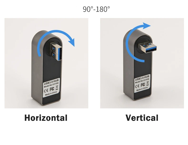  Syosin USB 3 0 концентратор 180 Поворотный мини-2021 креативный дизайн в 1 портативный USB3.0 разветвитель адаптер для портативных ПК