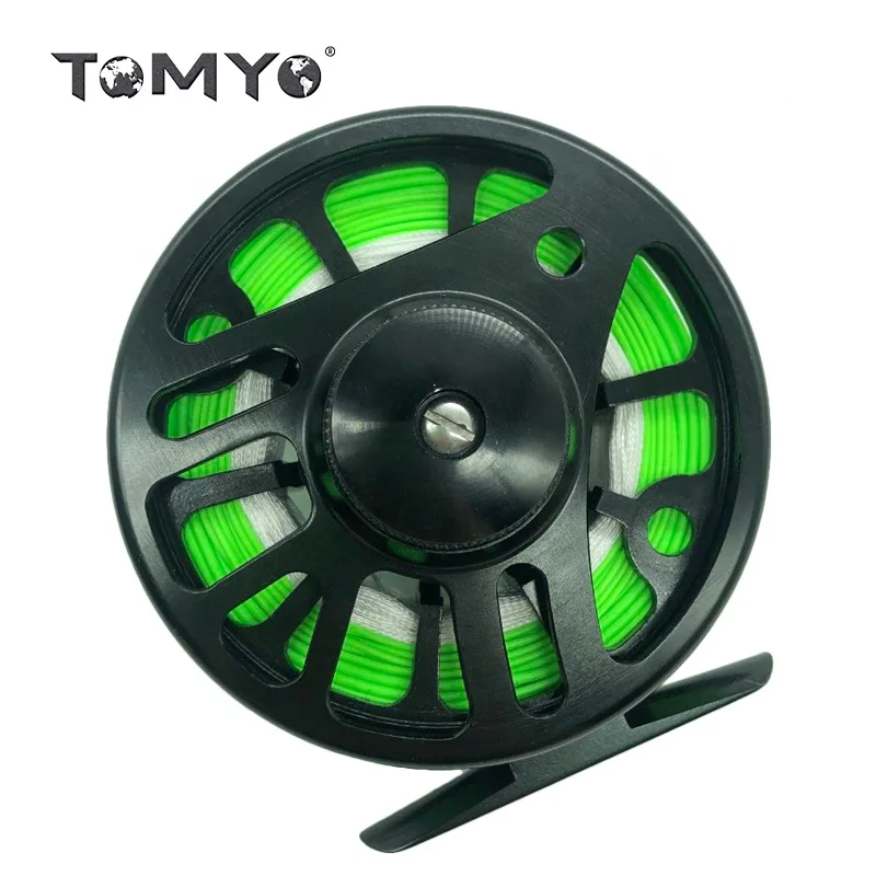 ToMyo New Design Machine Cut Classic Large Arbor Fly Fishing Reel CNC Saltwater,With line