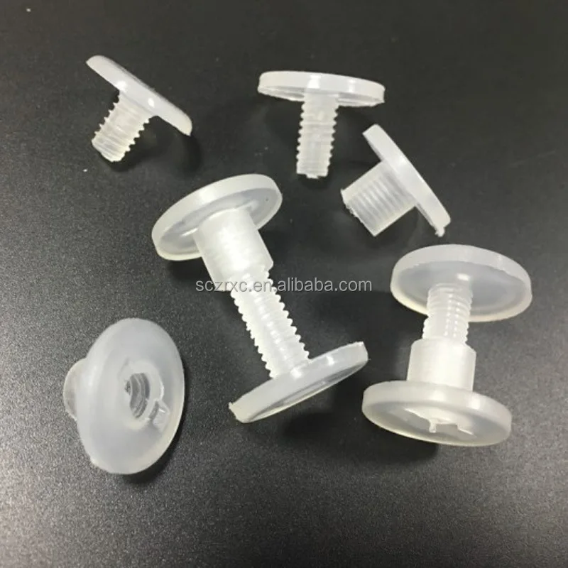 Hot Sale Plastic Binding Screw Clear polypropylene Tornillos M5 Pan Head PP Chicago Transparent Plastic Rivets Tornillos