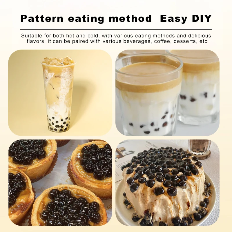 Hot Selling Tapioca Black Pearl For Bubble Tea boba ingredients