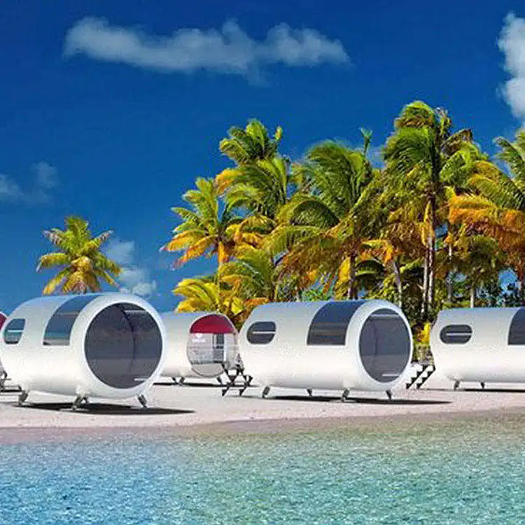 Mobile Modular Homes Customized Outdoor Glass Bright Cottage Camping Hotel For Couples Holiday Cottage Star Roof House