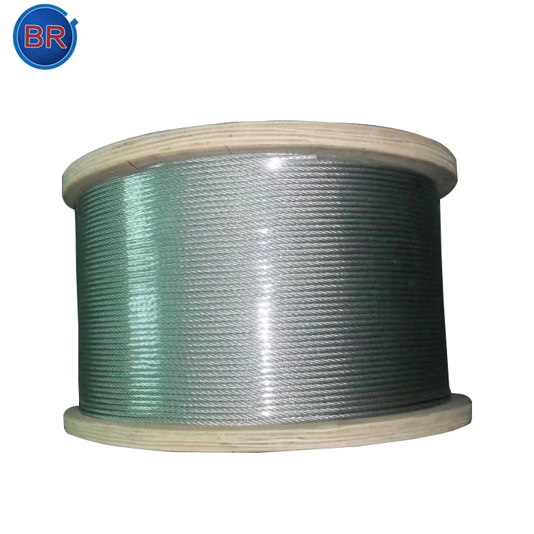 Factory Price High Carbon Hot Dip 3mm 6mm Galvanized  6*7  Steel Wire RopeFor Coal Mining