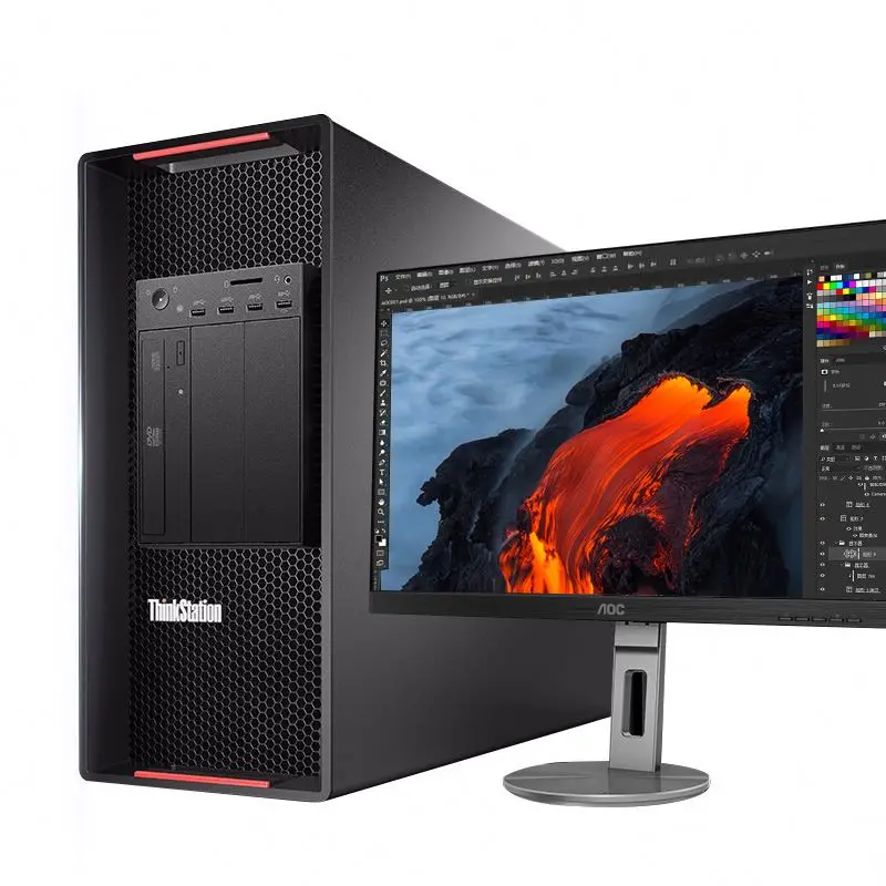 High-end Lenovo ThinkStation P920 Mainstream 2U Tower Workstation Desktop Host Office Design Rendering Modeling