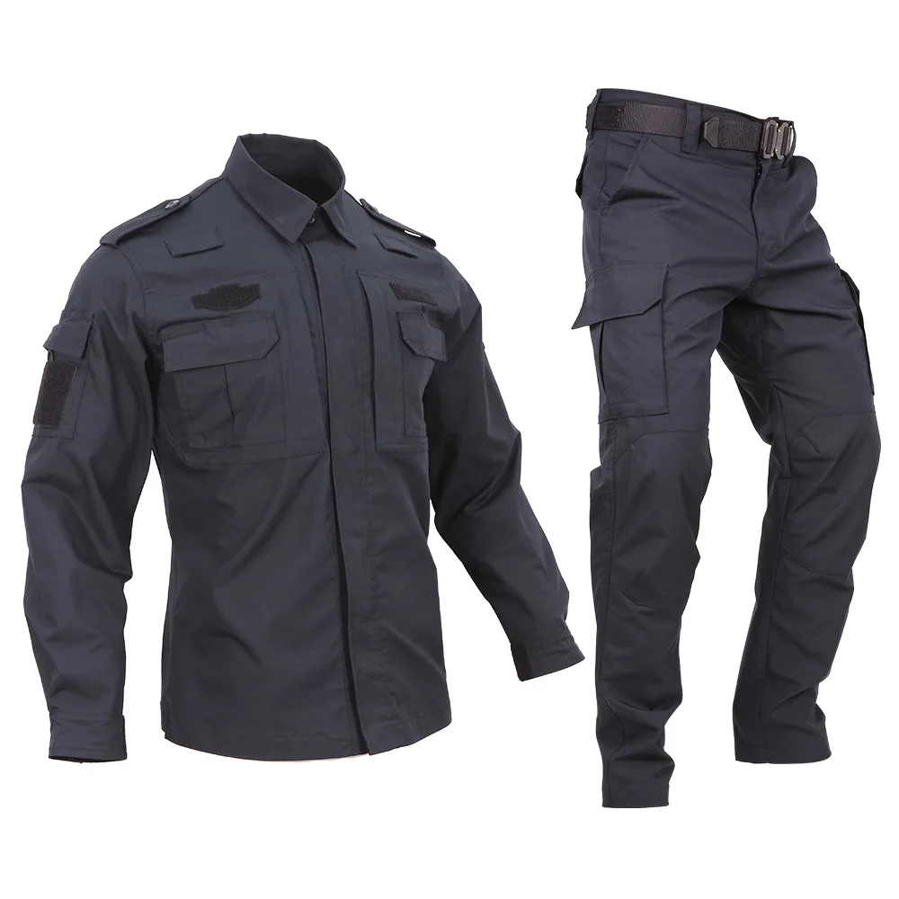 PAZAGUILA Hunting Shirt Pants Set Rip-Stop Forces Frog Suit Blue Tactical Clothing Security Uniform