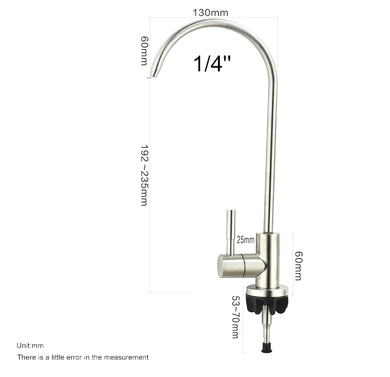 The new listing 5 years Warranty Pb-free Drinking Purifier Water Tap with Flexible 90 Degree Handle Switch