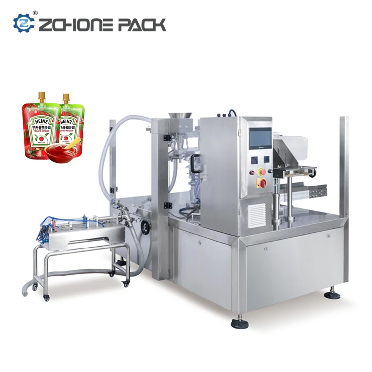 Automatic Bag-given Tomato Ketchup Filling Packaging Machine Paste Doypack Pouch Rotary Packing Machine