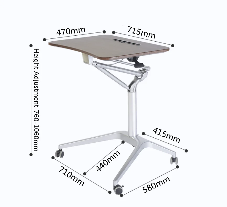 Home Office Desk Sit Stand Table Pneumatic Mobile Workstation Height Adjustable Gas Spring Lift Sit Stand Office Desk