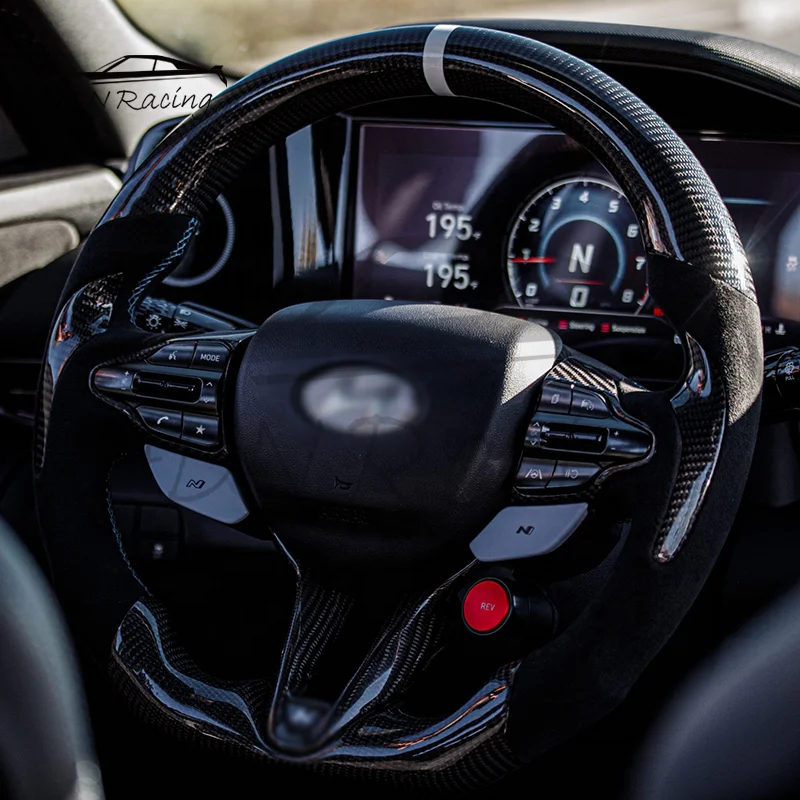 Custom Carbon Fiber Steering Wheel For Hyundai Elantra N I20N I30N