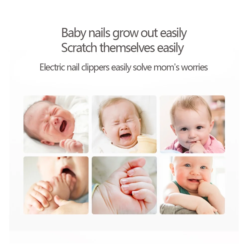 wholesale finger nail clipper sharp polish grinder 6 in 1 manicure set electric baby nail file set custom logo