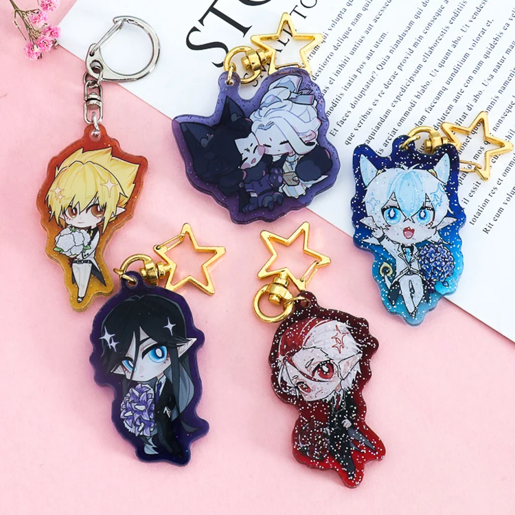 New Product Idea 2020 Anime Acrylic Pvc Cartoon Transparent Plastic Maker Photo Silicone Machine Custom Keychain