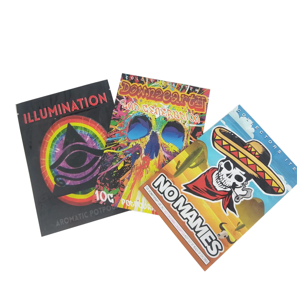 
Customized 3.5g smell proof mylar ziplock jungle boys runtz cookie weed packaging bags 