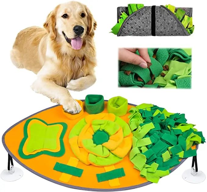 Portable Snuffle Mat For Dog Washable Puzzle Toys Pet Nose Work Mat Anti Slip Dog Training Slow Feeding Mat