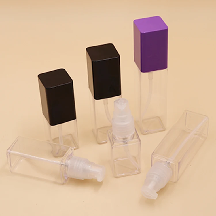 Emulsion spray bottle 30ml 50ml 70ml Press Pump Travel set Bottles with Black lip PETG transparent lotion container bottle
