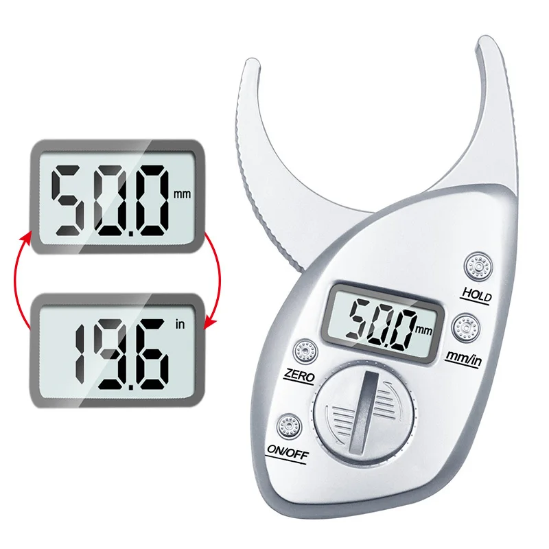 Fold Analyzer Measurement Thickness Caliper LCD Display Skinfold Digital Body Fat Caliper