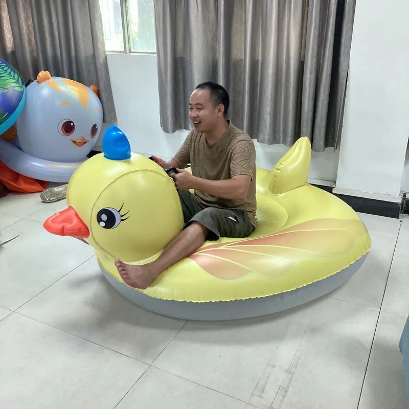Giant Inflatable Rubber Duck - Large Yellow Floating Duck Toy for Fun Water Adventures