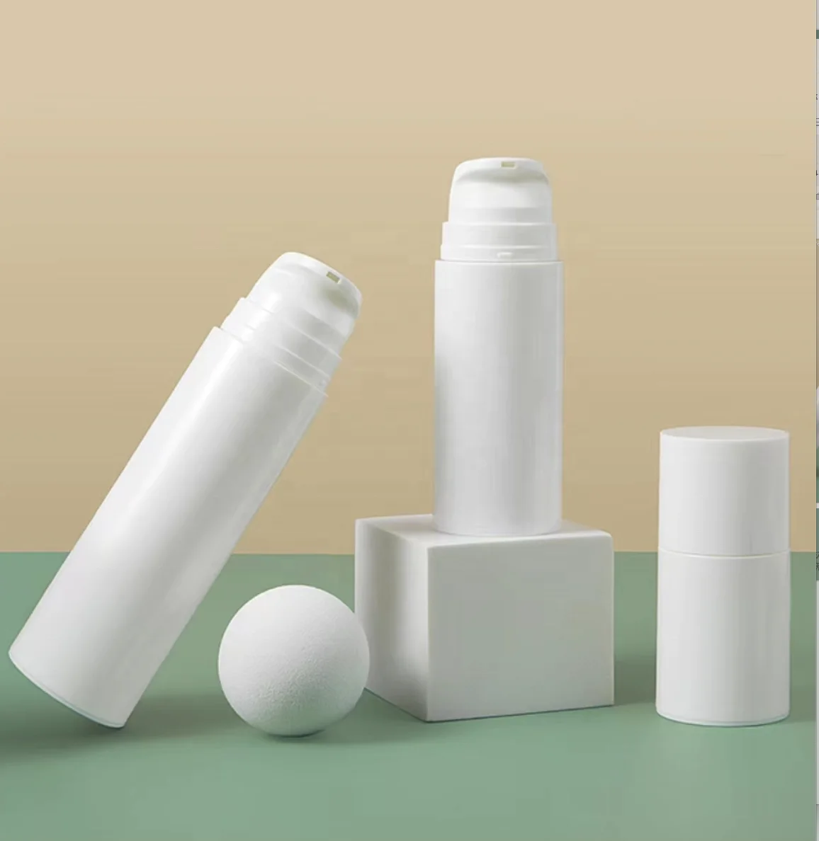 Best selling 50ml 100ml 150ml airless pump bottle recycled screw pp airless pump bottle wholesale