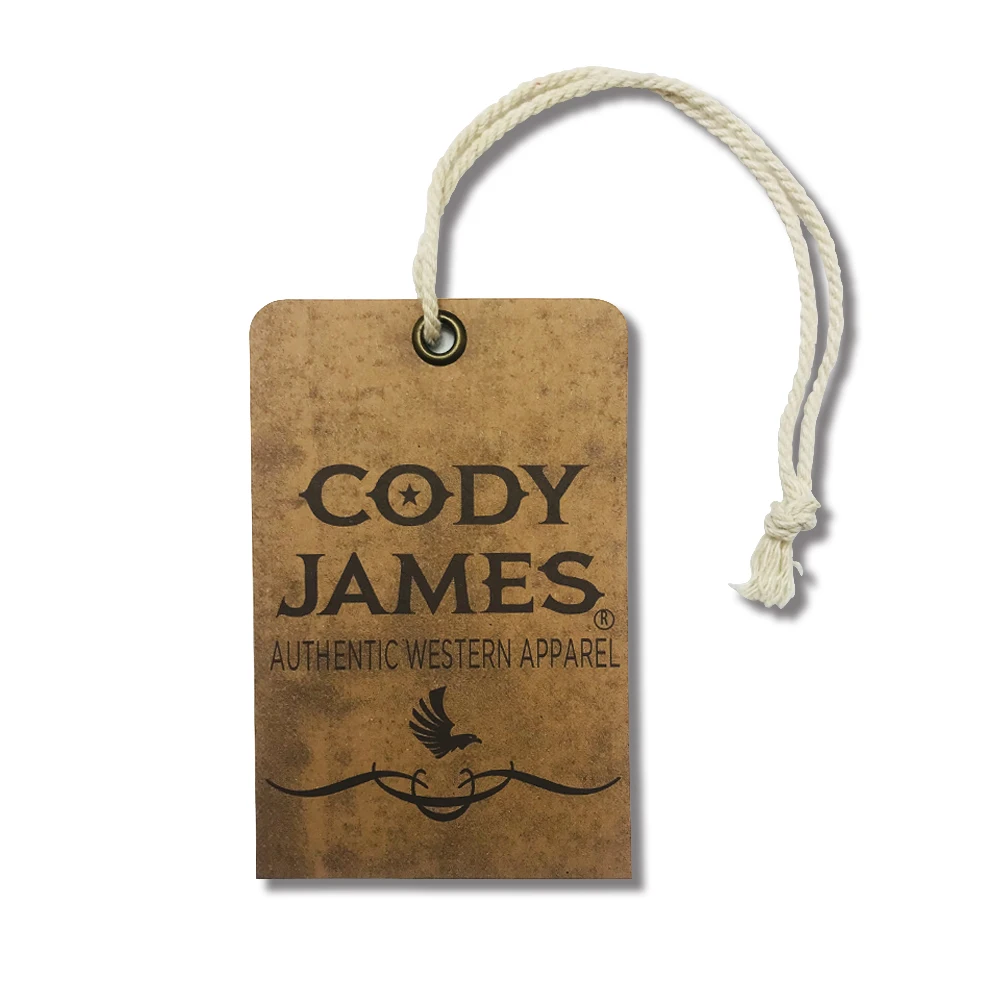 Custom Eco Friendly Logo Canvas Ladies Jeans Hang Tag Labels