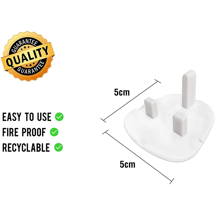 20 Pack UK Child Safety Wall Plug Socket Cover Baby Guard Protectors